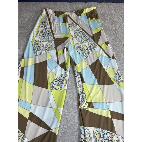 Chicos 1 Cyclone Print Palazzo Pant Multicolor Size 8 Or Medium Wide Leg Pull On - Picture 8 of 10